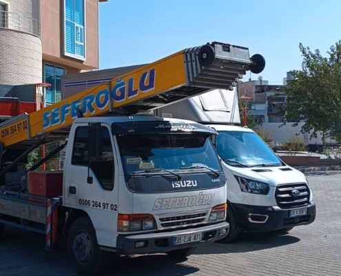 asansörlü nakliye aracı ve evden eve taşımacılık